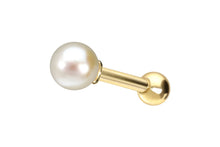 Laden Sie das Bild in den Galerie-Viewer, 14/18 Karat Gold Ohrpiercing echte Süßwasserperle
