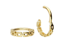 Laden Sie das Bild in den Galerie-Viewer, 14/18 Karat Gold Segmentring Clicker Ketten-Design