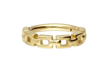 Laden Sie das Bild in den Galerie-Viewer, 14/18 Karat Gold Segmentring Clicker Ketten-Design