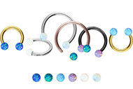 Titan Opal Hufeisen Ring Barbell piercinginspiration®