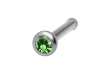 Laden Sie das Bild in den Galerie-Viewer, Basic Pin Nasenstecker Kristall SILBER Chirurgenstahl piercinginspiration®