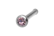 Laden Sie das Bild in den Galerie-Viewer, Basic Pin Nasenstecker Kristall SILBER Chirurgenstahl piercinginspiration®