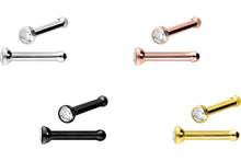 Laden Sie das Bild in den Galerie-Viewer, Basic Pin Nasenstecker Kristall SILBER Chirurgenstahl piercinginspiration®