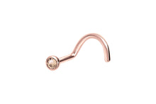 Laden Sie das Bild in den Galerie-Viewer, Kristall Nasenstecker Flache Disc Chirurgenstahl Nasenpiercing Spirale piercinginspiration®