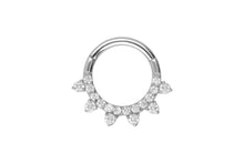 Laden Sie das Bild in den Galerie-Viewer, 6 Spitzen Kristall Clicker Ring piercinginspiration®