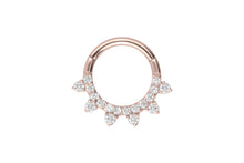 Laden Sie das Bild in den Galerie-Viewer, 6 Spitzen Kristall Clicker Ring piercinginspiration®