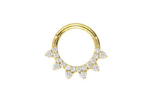 Laden Sie das Bild in den Galerie-Viewer, 6 Spitzen Kristall Clicker Ring piercinginspiration®