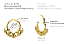 Laden Sie das Bild in den Galerie-Viewer, Clicker Ring Blätter Design piercinginspiration®