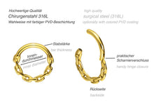 Laden Sie das Bild in den Galerie-Viewer, Clicker Ring Anker Kette piercinginspiration®