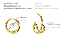 Laden Sie das Bild in den Galerie-Viewer, Clicker Ring Knoten piercinginspiration®