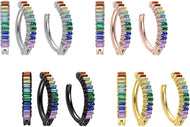 Titan Kristallbalken Regenbogen Bauchnabelpiercing Clicker piercinginspiration®