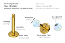 Laden Sie das Bild in den Galerie-Viewer, Titan Opal Labret Ohrpiercing piercinginspiration®