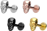 Totenkopf Titan Innengewinde Labret Ohrpiercing piercinginspiration®