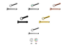 Laden Sie das Bild in den Galerie-Viewer, Titan Basic Kristall Nasenstecker Pin piercinginspiration®