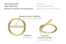 Laden Sie das Bild in den Galerie-Viewer, Titan Nippel Ring Clicker piercinginspiration®