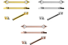 Laden Sie das Bild in den Galerie-Viewer, Titan Innengewinde Pfeilspitze Nippelpiercing piercinginspiration®
