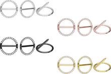 Laden Sie das Bild in den Galerie-Viewer, Titan Nippel Ring Clicker Eingefasste Kristalle piercinginspiration®