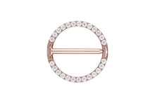 Laden Sie das Bild in den Galerie-Viewer, Titan Nippel Ring Clicker Eingefasste Kristalle piercinginspiration®