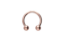 Laden Sie das Bild in den Galerie-Viewer, 18 Karat (750er) Gold Hufeisen Ring Barbell piercinginspiration®