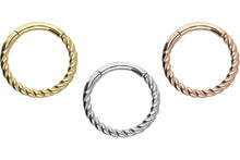 Laden Sie das Bild in den Galerie-Viewer, Clicker Ring Gedreht 18 Karat Gold piercinginspiration®