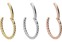 Laden Sie das Bild in den Galerie-Viewer, Clicker Ring Gedreht 18 Karat Gold piercinginspiration®