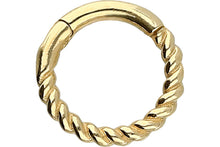Laden Sie das Bild in den Galerie-Viewer, Clicker Ring Gedreht 18 Karat Gold piercinginspiration®