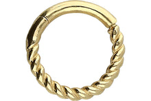 Laden Sie das Bild in den Galerie-Viewer, Clicker Ring Gedreht 18 Karat Gold piercinginspiration®
