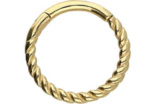 Laden Sie das Bild in den Galerie-Viewer, Clicker Ring Gedreht 18 Karat Gold piercinginspiration®