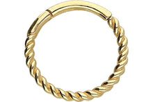 Laden Sie das Bild in den Galerie-Viewer, Clicker Ring Gedreht 18 Karat Gold piercinginspiration®