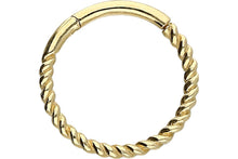 Laden Sie das Bild in den Galerie-Viewer, Clicker Ring Gedreht 18 Karat Gold piercinginspiration®