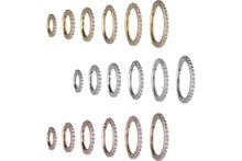 Laden Sie das Bild in den Galerie-Viewer, 18 Karat Gold Multiple Kristalle Clicker Ring piercinginspiration®