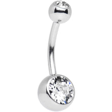 Laden Sie das Bild in den Galerie-Viewer, 2 Kristalle Bauchnabelpiercing Barbell Chirurgenstahl piercinginspiration®