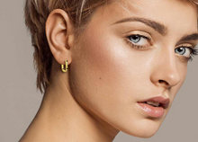 Laden Sie das Bild in den Galerie-Viewer, Ovale Geometrische Kreolen Clicker Ring Paar piercinginspiration®