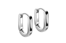 Laden Sie das Bild in den Galerie-Viewer, Ovale Geometrische Kreolen Clicker Ring Paar piercinginspiration®