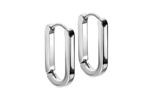 Laden Sie das Bild in den Galerie-Viewer, Ovale Geometrische Kreolen Clicker Ring Paar piercinginspiration®