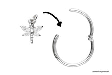 Laden Sie das Bild in den Galerie-Viewer, Kristall Piercing Anhänger Libelle piercinginspiration®
