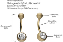 Laden Sie das Bild in den Galerie-Viewer, Diamantoptik Kristall Bauchnabelpiercing piercinginspiration®