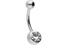 Laden Sie das Bild in den Galerie-Viewer, Kristall Bauchnabelpiercing Chirurgenstahl piercinginspiration®