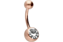 Laden Sie das Bild in den Galerie-Viewer, Titan Kristall Bauchnabelpiercing piercinginspiration®