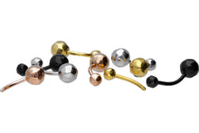 Laden Sie das Bild in den Galerie-Viewer, Polygon Bauchnabelpiercing Gehämmert Barbell piercinginspiration®