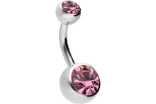 Laden Sie das Bild in den Galerie-Viewer, Titan 2 Kristalle Bauchnabelpiercing piercinginspiration®