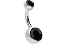 Laden Sie das Bild in den Galerie-Viewer, Titan 2 Kristalle Bauchnabelpiercing piercinginspiration®