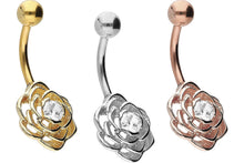 Laden Sie das Bild in den Galerie-Viewer, Blume Kristall Bauchnabelpiercing Barbell piercinginspiration®