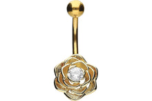 Laden Sie das Bild in den Galerie-Viewer, Blume Kristall Bauchnabelpiercing Barbell piercinginspiration®