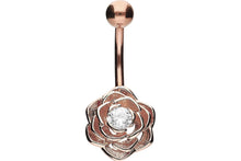 Laden Sie das Bild in den Galerie-Viewer, Blume Kristall Bauchnabelpiercing Barbell piercinginspiration®