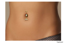 Laden Sie das Bild in den Galerie-Viewer, Kristall Flosse Meerjungfrau Bauchnabelpiercing Barbell piercinginspiration®