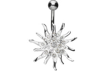 Laden Sie das Bild in den Galerie-Viewer, Sonne Kristall Bauchnabelpiercing Barbell piercinginspiration®