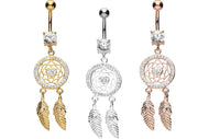 Titan Kristall Traumfänger Bauchnabelpiercing piercinginspiration®