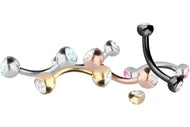 Kristall Rook Banane Chirurgenstahl piercinginspiration®
