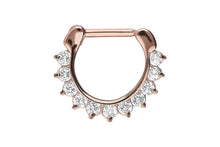 Laden Sie das Bild in den Galerie-Viewer, 11 Kristalle Septum Daith Clicker Ring piercinginspiration®